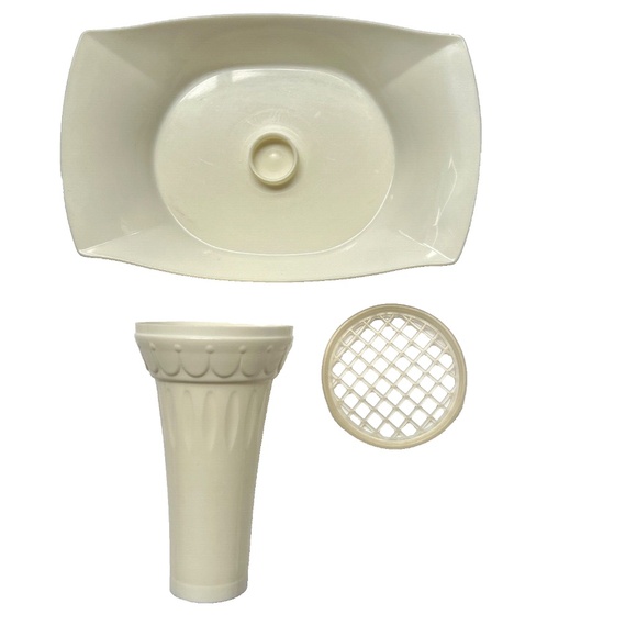 Vintage Tuppercraft Vase Tupperware Florette Flower Arranging Frog 3 Piece 532-2 - Picture 1 of 9